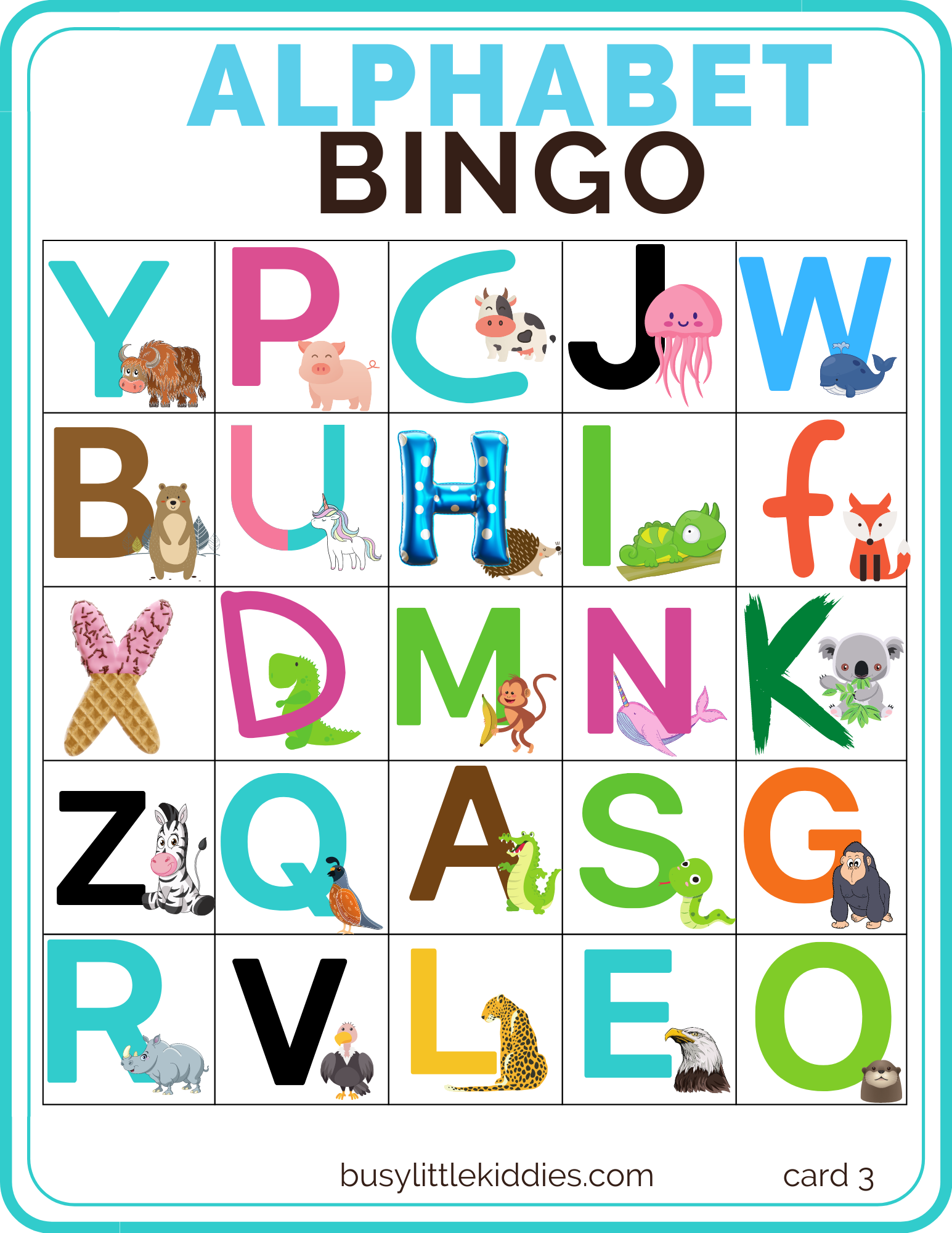 Alphabet Bingo Free Printable PRINTABLE TEMPLATES