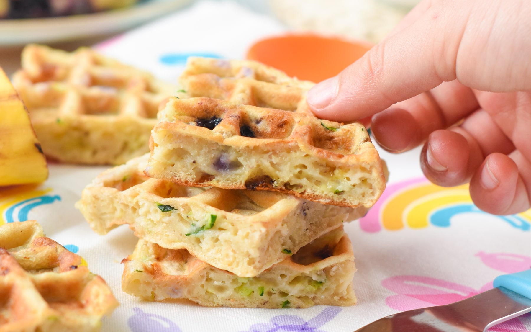 5 Min Babies (BLW) and Toddlers friendly Healthy Carrot Waffles Recipe