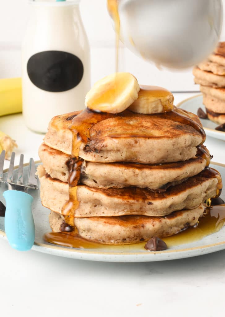 Banana Chocolate Chip Pancakes - Busy Little Kiddies (BLK)