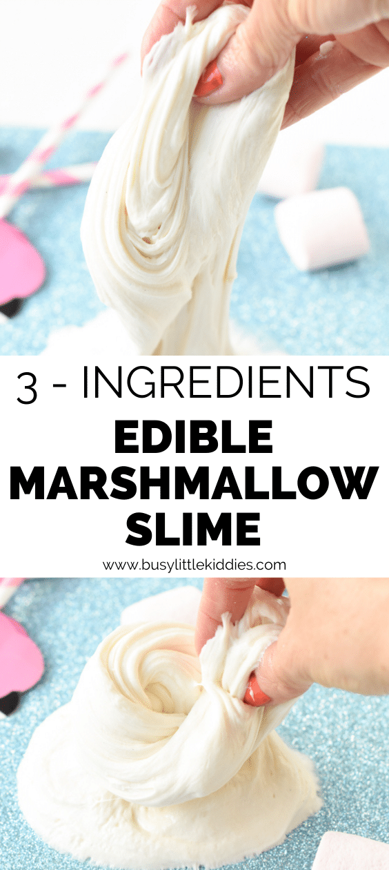 Edible Marshmallow Slime (3 Ingredients) - Busy Little Kiddies