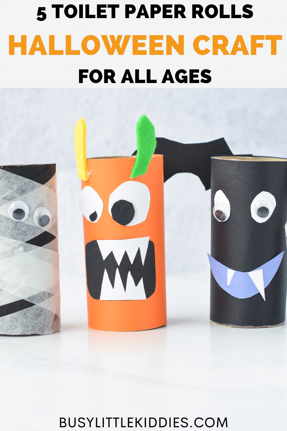 5 Toilet Paper Roll Halloween Craft Ideas - Busy Little Kiddies